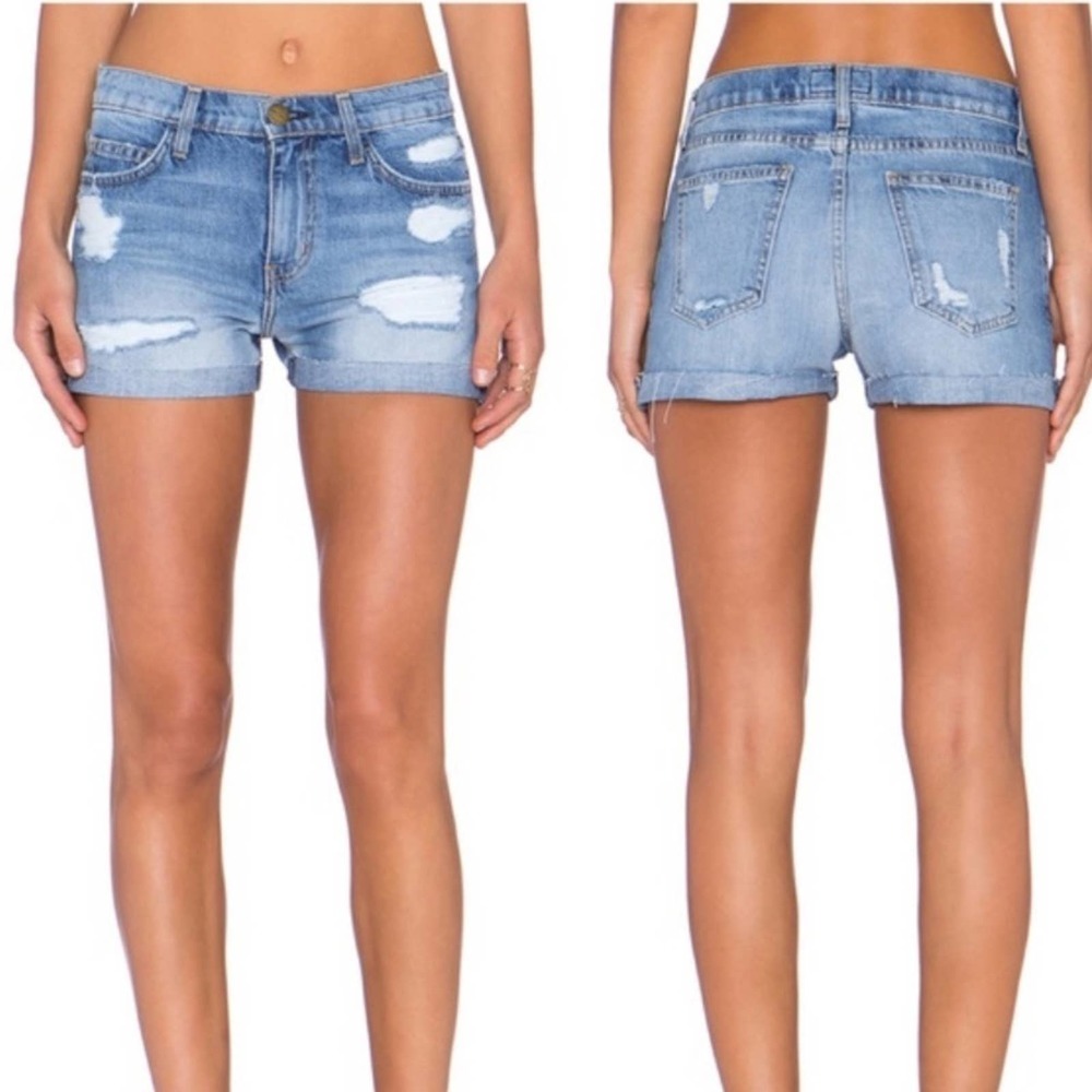 Current/Elliott The Bicycle Short Distressed Raw